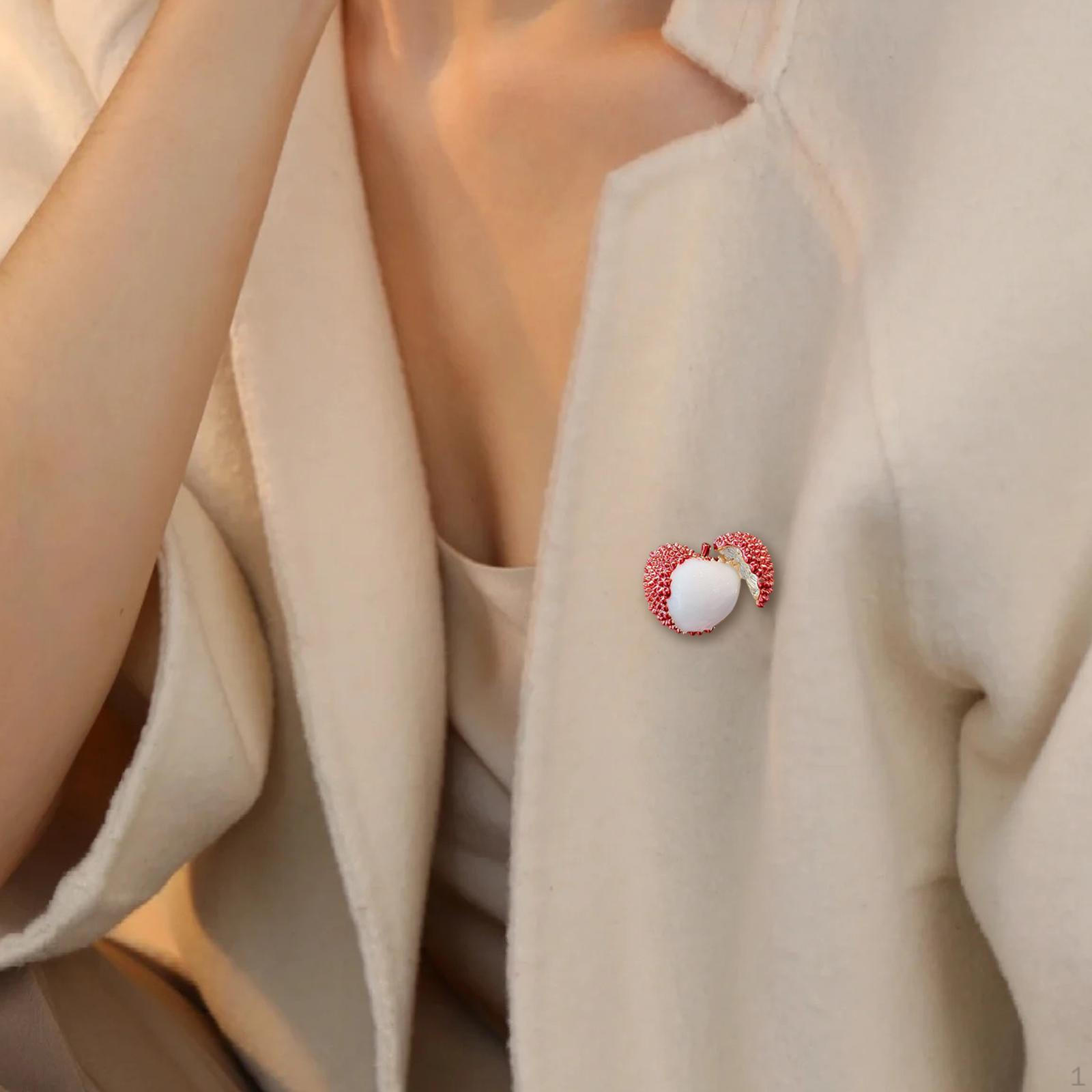 

Lychee Brooch Clothing Accessories Breastpin for Sweater Shawl Clothes Dress Hat