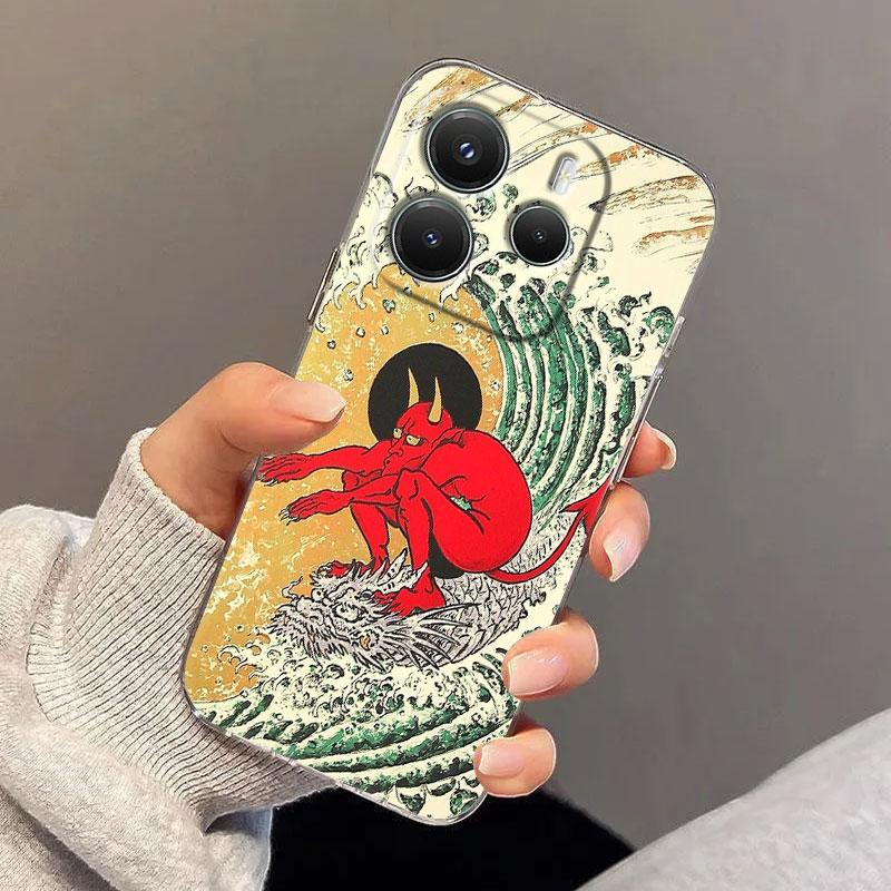 

Katsushika Hokusai Japanese Art Great Wave Phone Case For Xiaomi Redmi 14C 13C 10C Cover Note 14 13 12 11 10 9 8 Pro Clear Funda Redmi 10C