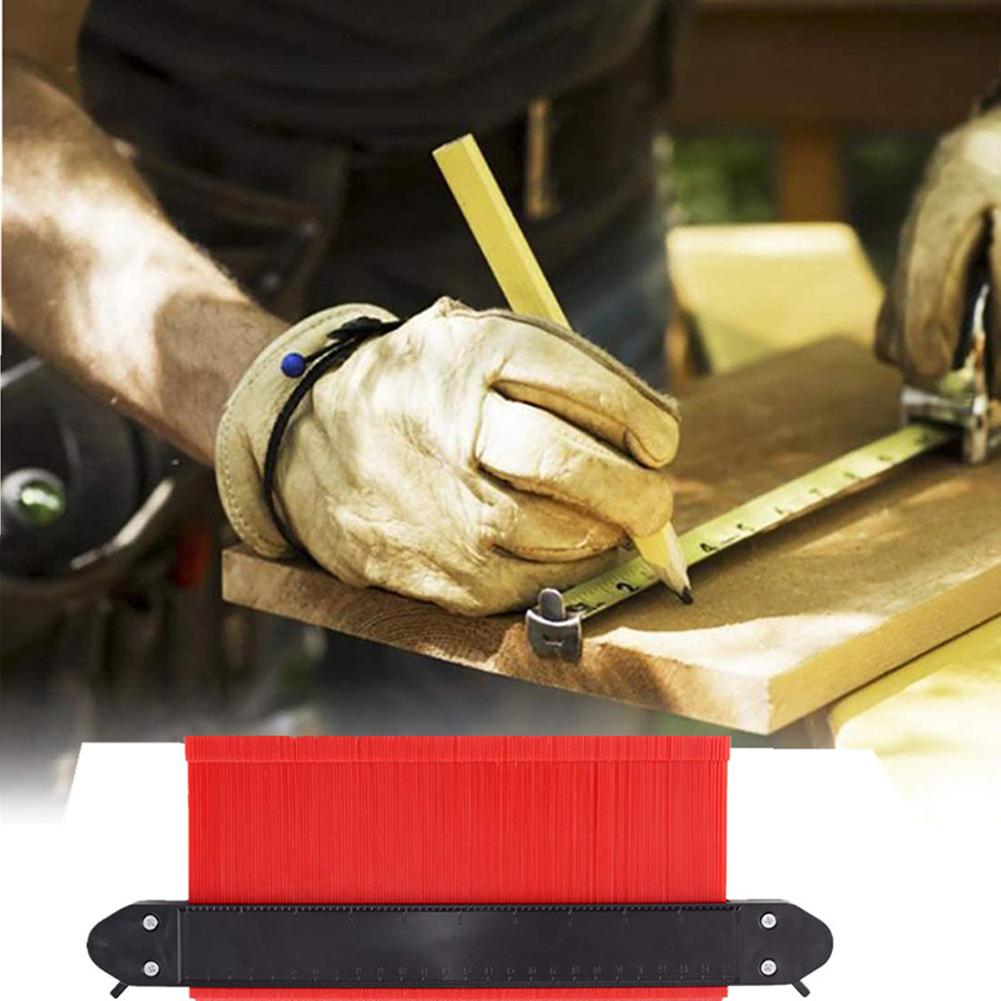 Multifuncțional 10in Lățime Dublu Blocare Contur Neregulat Șablon Riglă Instrument de Măsurat pentru Prelucrarea Lemnului