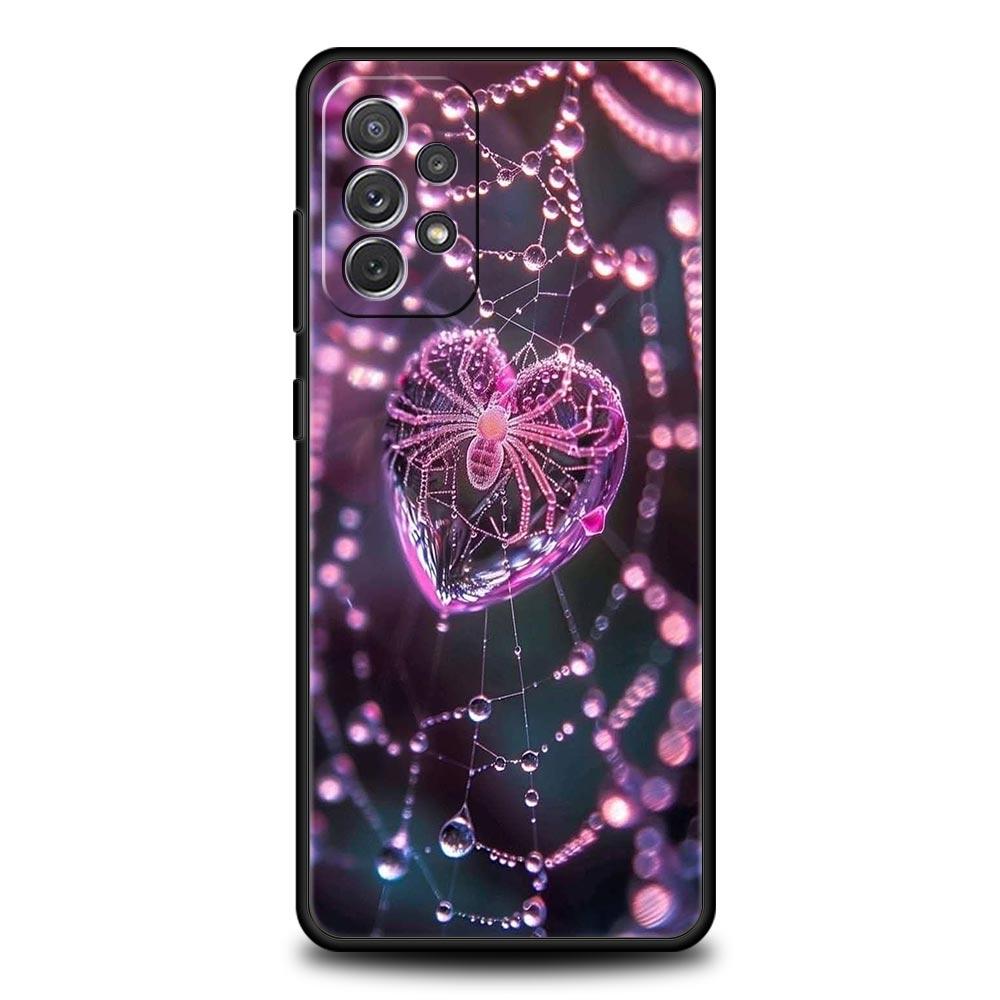 Spider Web Phone Case for Samsung Galaxy A55 A35 A15 A14 A13 A25 A54 A51 A71 A72 A73 A32 A52 A41 5G Soft TPU Shell Fundas Capas