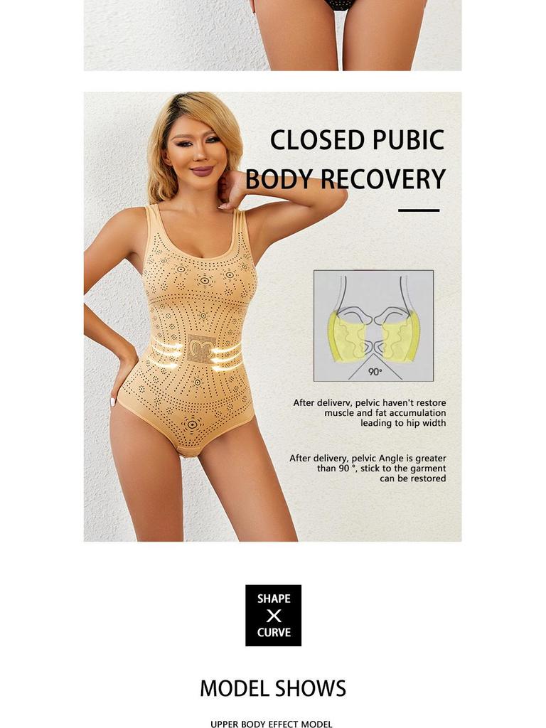 Enhanced Seamless Postpartum Bodysuit: 3.0 Shaping Slimming Body Shaper with Abdomen Control & Hip Lift for Women