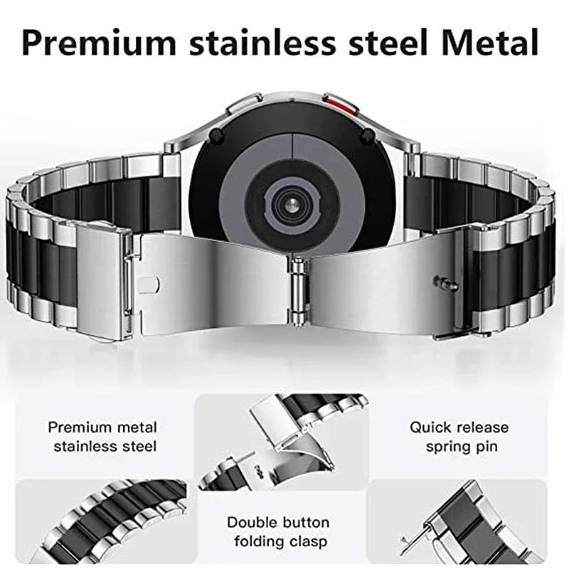 Band+Case for Samsung Galaxy Watch 7 6 5 4 44mm 40mm Classic 46mm 42mm Stainless Steel Bracelet Galaxy Watch 5 Pro 45mm Strap