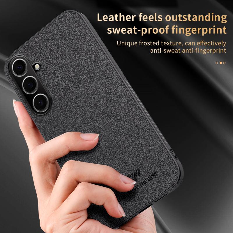 Luxury Business Leather Soft Frame Magnetic Cover For Samsung Galaxy S25 FE S25FE 5G Phone Cases Capa