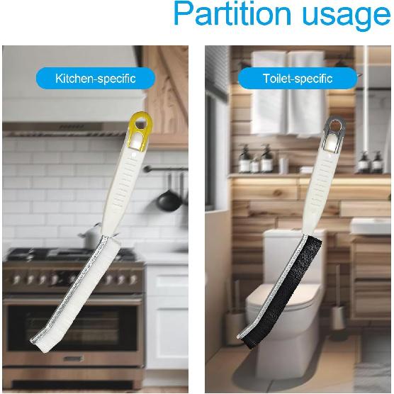 Hard Bristle Crevice Cleaning Brush,Multifunctional Gap Scrub Brush, Suitable for Tile Gaps, Bathroom, Kitchen, and Sink, with Anti-Slip Handle