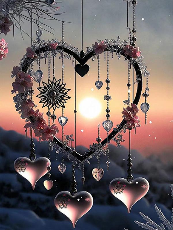 The Scenery In The Wind Chimes Personality DIY Full Drill Diamond Decorative Painting