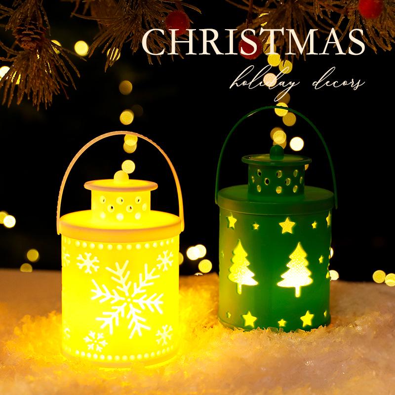 Nordic Christmas LED Lantern Ornaments - Creative Candle Lamp Decorations