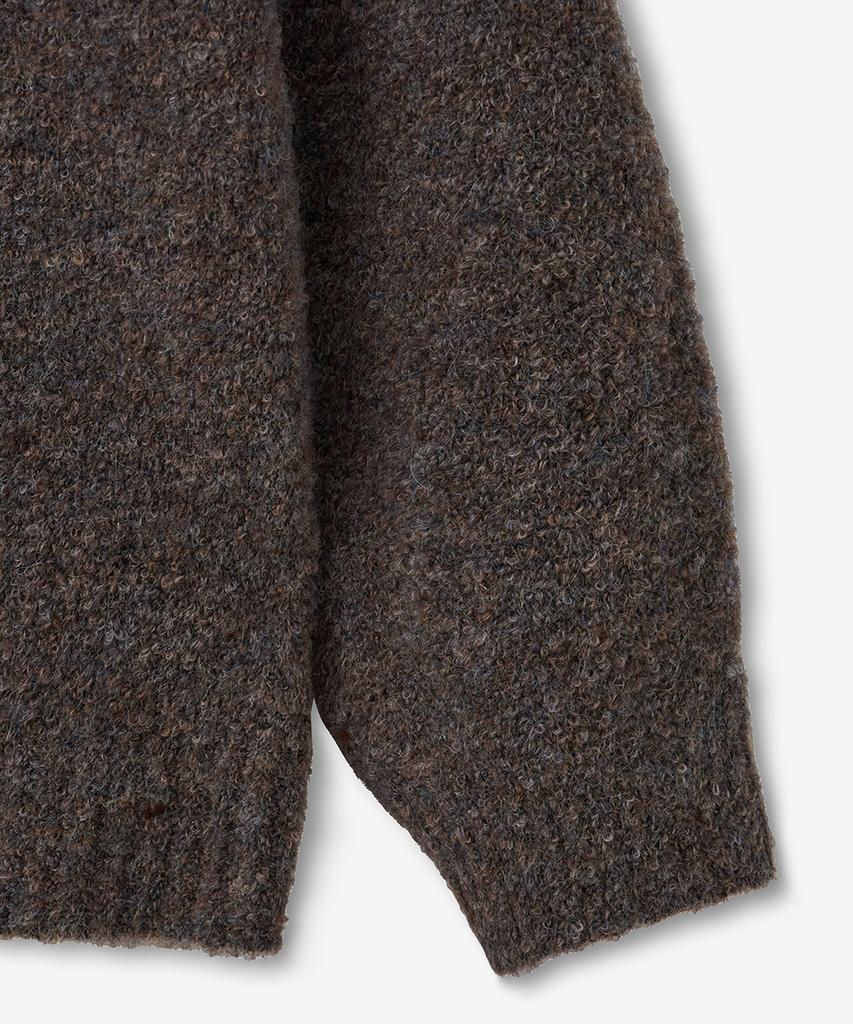 BLOND9 Soft Wool Boucle Round Knit_Brown