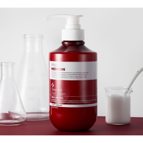 Paul Madison Deep Red - Hochfeuchtigkeitsspendende Fußcreme zur Pflege abgestorbener Hautzellen, großes Fassungsvermögen, 510 ml, 1 Einheit