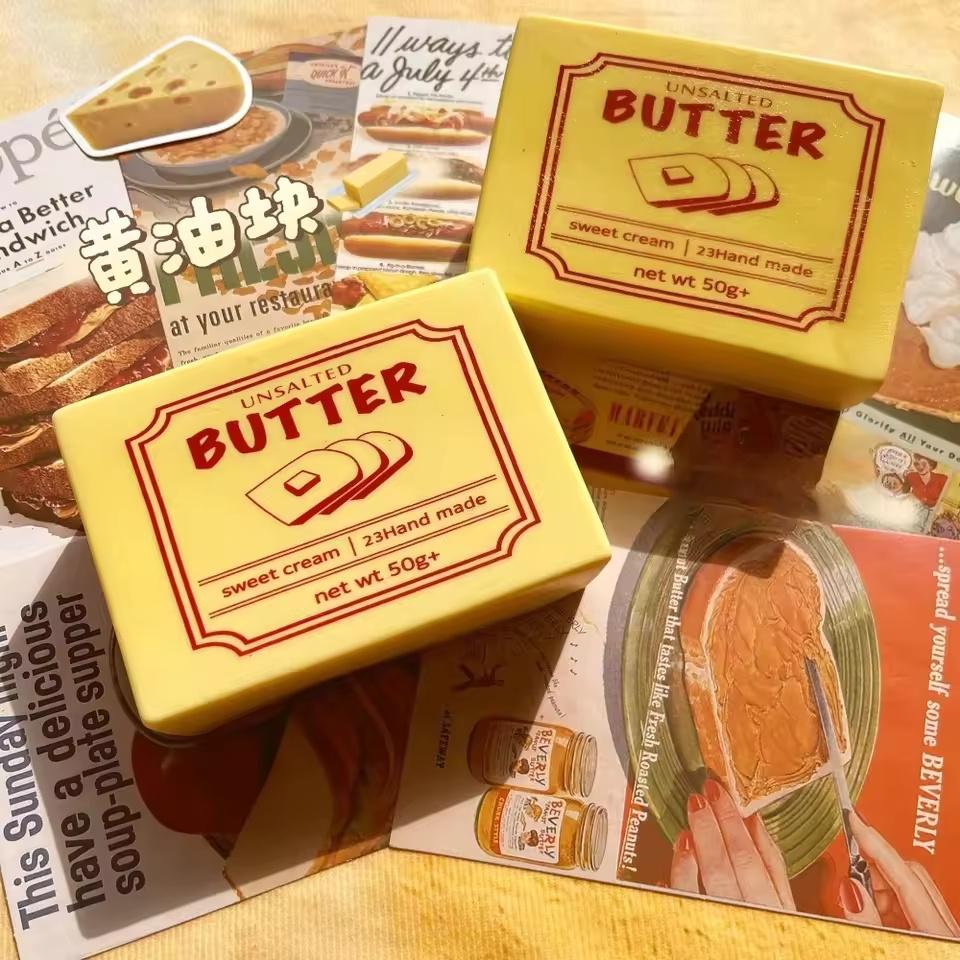 Squishy Simulated Butter Block Squeeze Toy Soft Stress Relief Slow Rising Sensory Fidget For Anxiety Adhd Autism Gifts