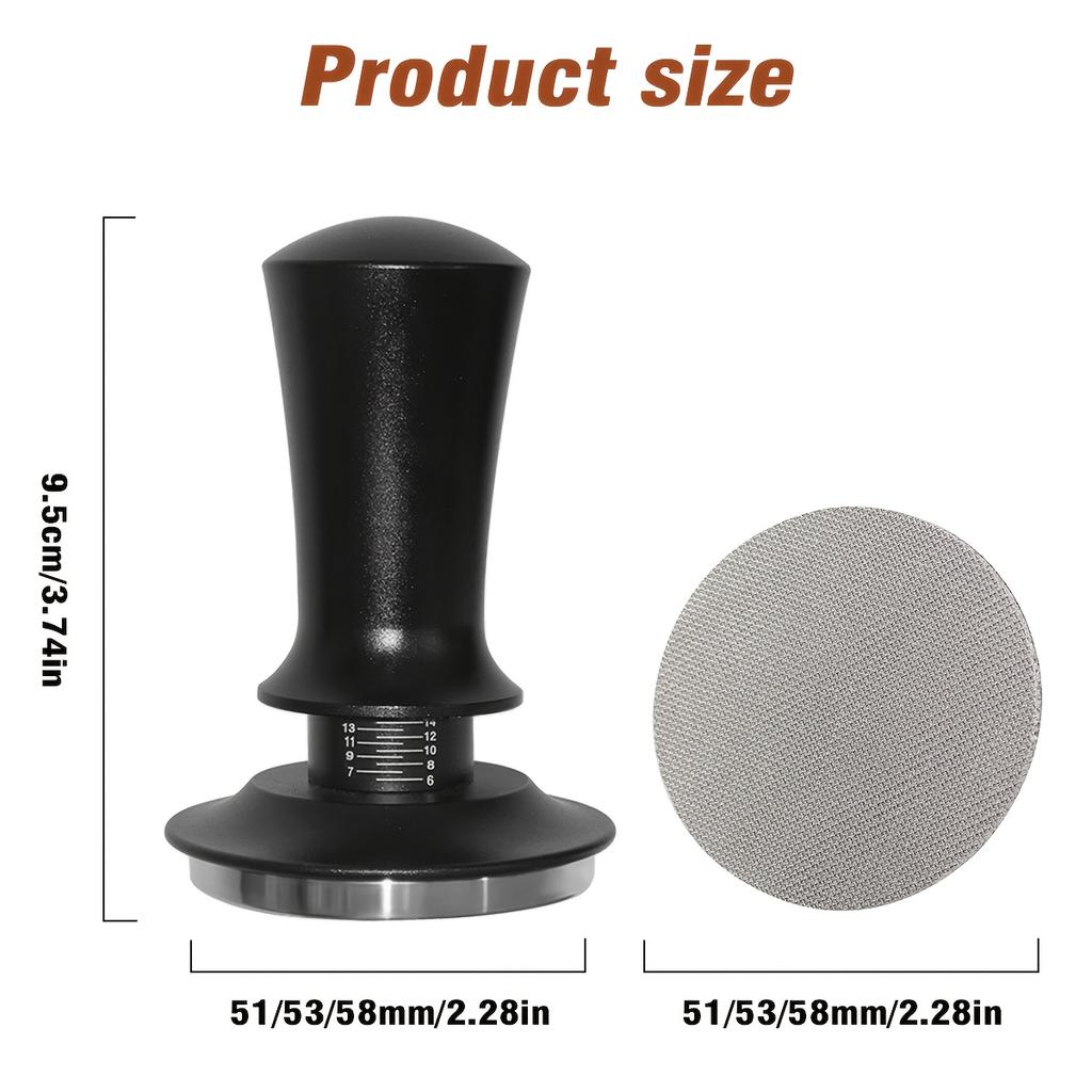 Leeseph Espresso Tamper and Stainless Steel Espresso Puck Screen Set, Espresso Coffee Tamper with Dual Calibrated Spring Loaded