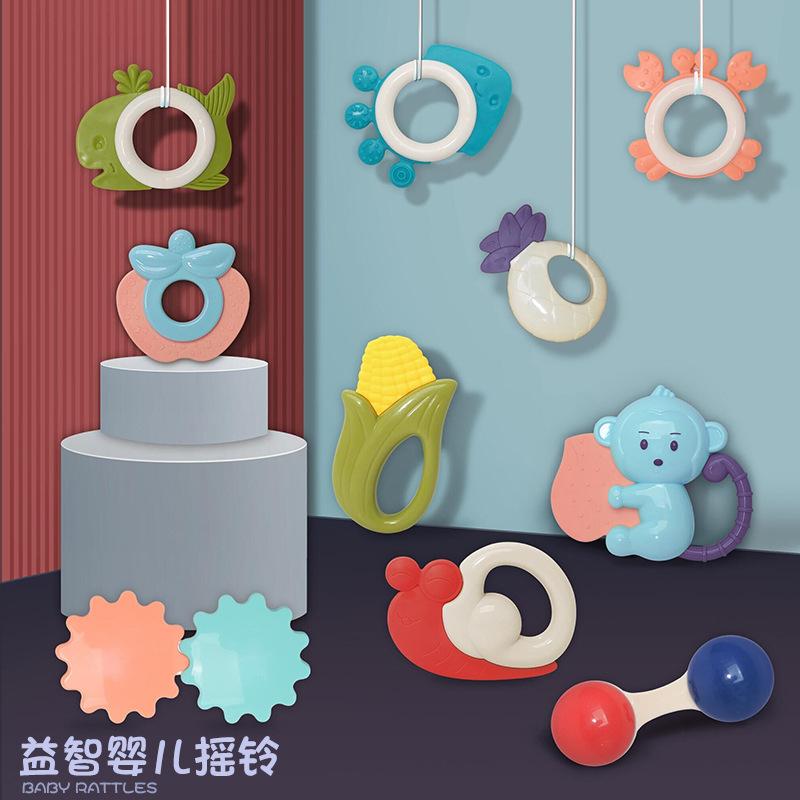 Birth Toys Rattle Set Gift Box Toothpaste Hand Rattle Baby Early Education Baby Maternal And Infant Store Gifts