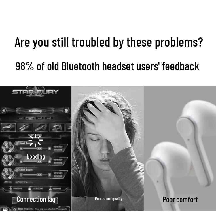 Premium Noise-Cancelling Bluetooth Earphones with Long Battery Life, Compatible with Android, Xiaomi, Apple