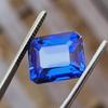 10 Cts Heated Ceylon Blue Sapphire Emerald Cut Certified Loose Gemstone