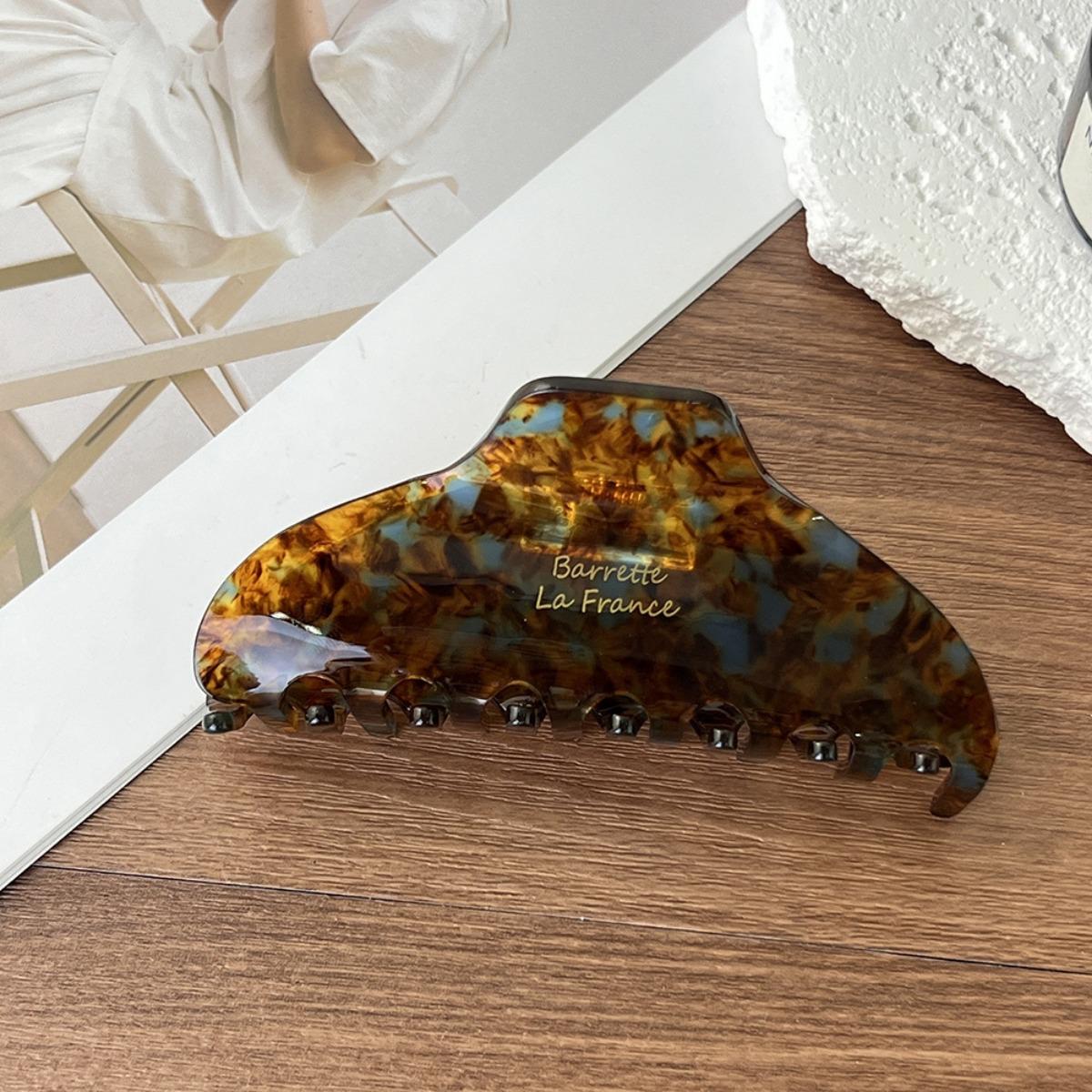 

Усовершенствованная заколка для волос в виде клипсы с уксусной кислотой, овальная заколка для волос, заколка-пластина для затылка, аксессуар для волос, большая заколка-акула, ободок