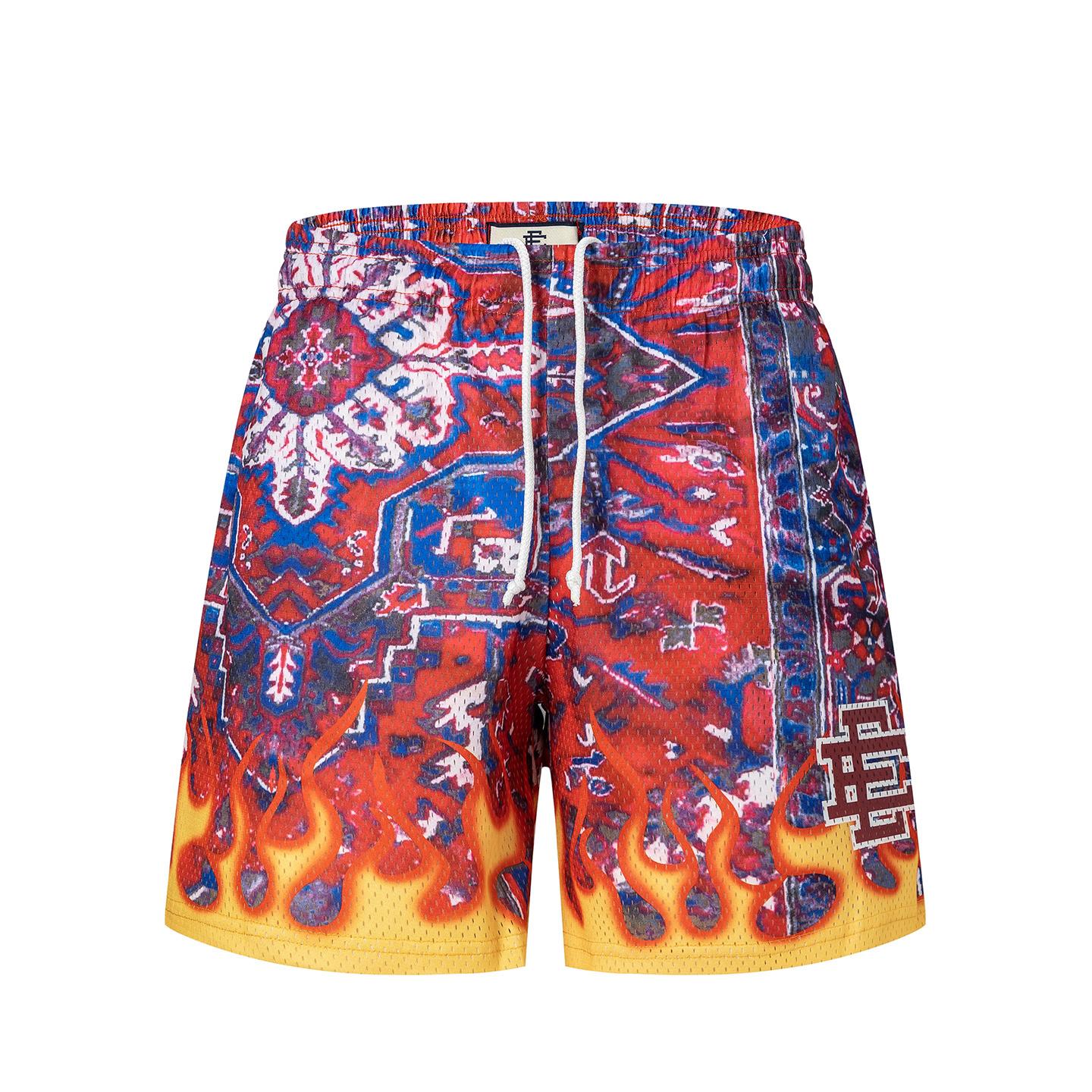 EES-06 Men s Mesh Quick Dry Beach Shorts, Summer Tie Dye Swim Vacation Board Shorts S
