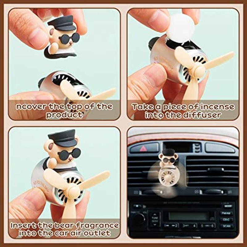 Styling Auto Aromatherapy Cute Bear Perfume Diffuser Air Vent Lovely Car Accessories Souvenir Present