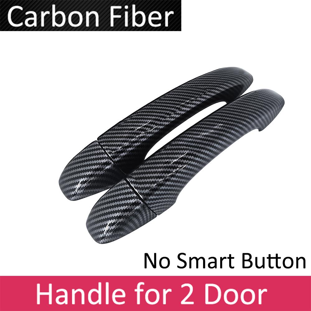 Car Black Carbon Fiber Exterior For Renault Grand Captur Kaptur HA MK2 2016~2022 Auto Door Door Handle Cover ABS Car