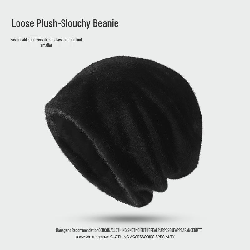 Korean Style Trendy Slouchy Beanie for Women and Men - Thin, Knitted, Youthful Fashion with Applique Design.