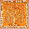 Square Scarf  Luxury Brand Twill Silk Scarf For Women Headband Female Charm Life Tree Print Large Square Scarves Silk Shawls