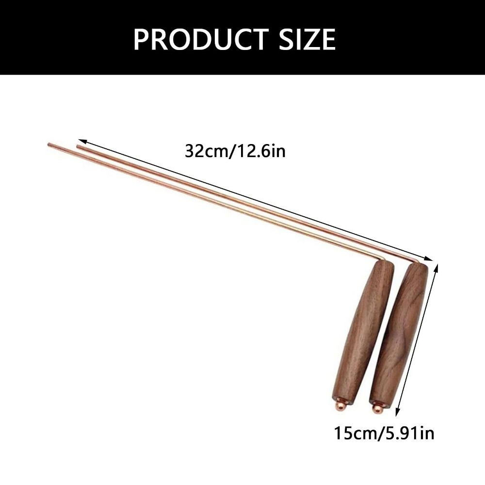 Detachable Pure Copper Metal Detector Flexible Metal Pinpointer Dowsing Rod  Outdoor Activities