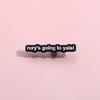 Contemporary Going Rory To Yale Brooch Pin Elegant Enamel Design For Special Celebrations