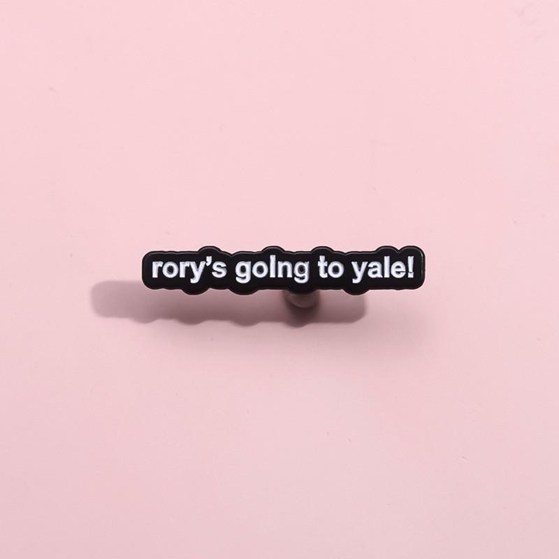 Contemporary Going Rory To Yale Brooch Pin Elegant Enamel Design For Special Celebrations