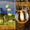 7/12M Solar Led G40 Globe Christmas Garland Street Fairy String Light Wedding Bulb Outdoor Lamp For Party Holiday Garden Light