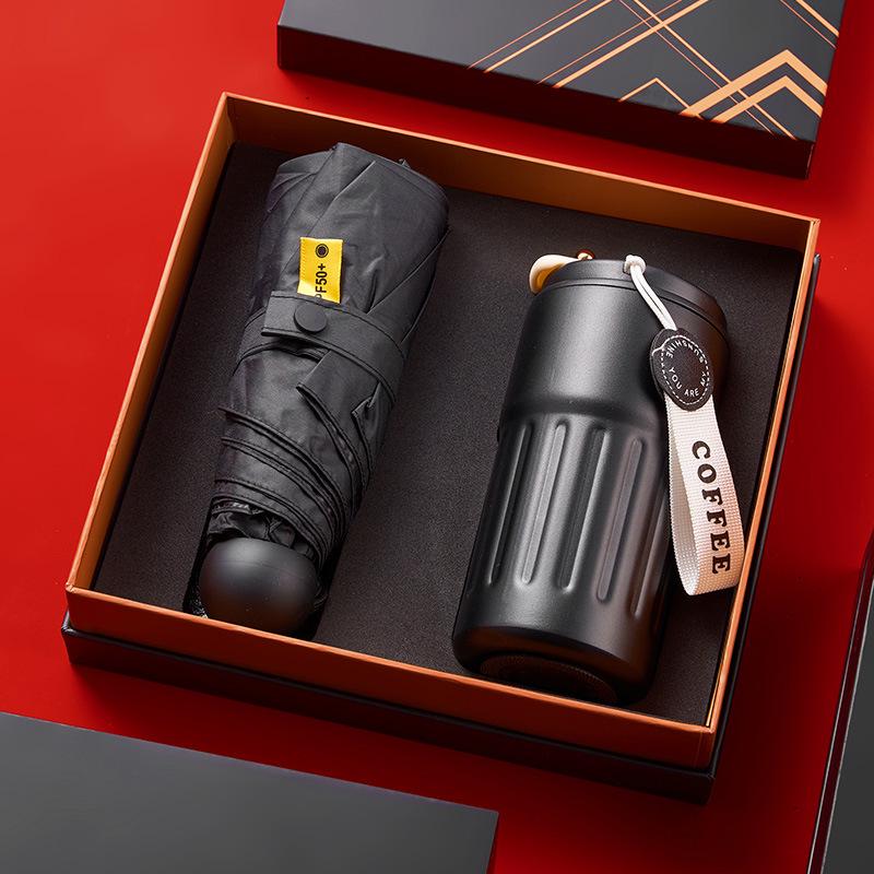 Custom Corporate Gift Set: Coffee Cup & Power Bank for Annual Meeting & Employee Appreciation