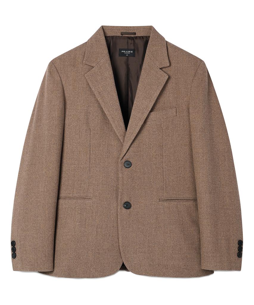 Prairie Wool Relaxed Fit Blazer (Beige)