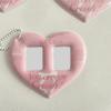 1PC Photo Sleeve Photocards Protector Heart Shaped Card Pocket Photo Frame Double Slot Photo Card Holder Pendant PVC Keychain