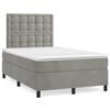 VidaXL Slat Bed Base with Mattress and LED, Upholstered Bed, Double Bed, Adult Bedroom Interior Bed, 3270335