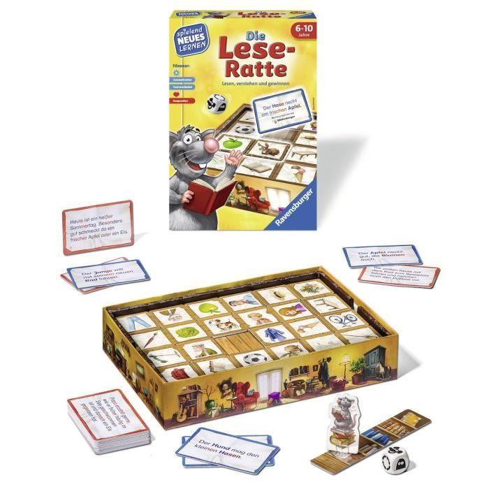 Jeu éducatif - ravensburger - le rat de lecture - coopération - compréhension de texte - enfants