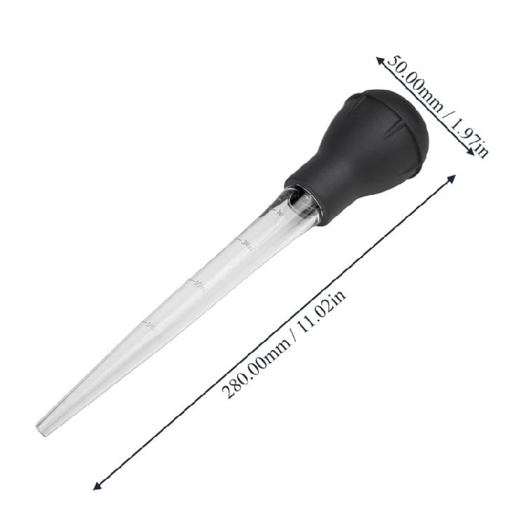 Roasting Baster Set of 5 with Flexible Squeeze Bulbs and Clear Tapered Tubes for Basting Turkey, Chicken, Steak, Fish, and Vegetables
