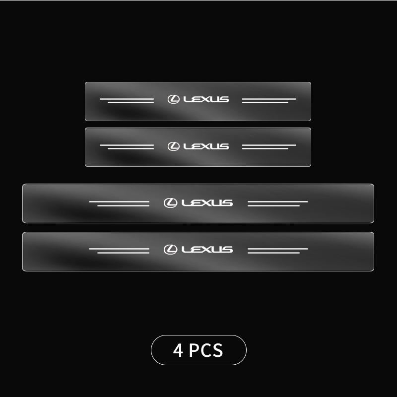 Hot Car Threshold Protector Transparent Decorative Badge Sticker For Lexus IS ES GS LS UX NX RX