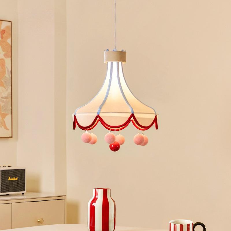 Orginalny wzór: Retro Lampa Wisząca Cyrkowa, Tkaninowa Lampa do Sypialni, Marzycielska Lampa do Pokoju Dziecięcego