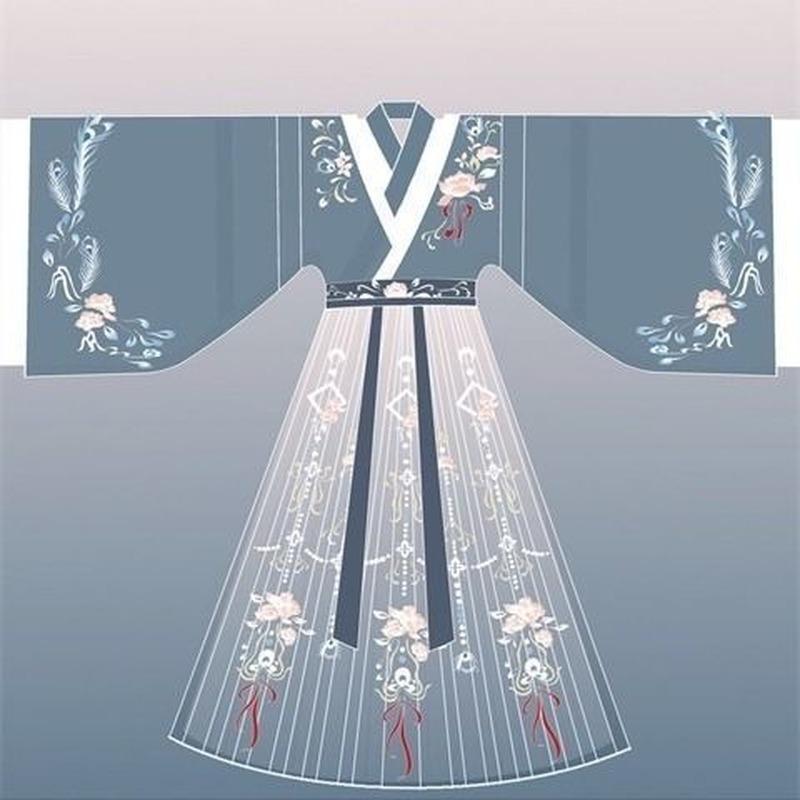 Chinese Women Dancing Dress Hanfu Female Adult Elegant Spring Autumn Antique Style Collar Waist Skirt Gradient Stage Hanfu