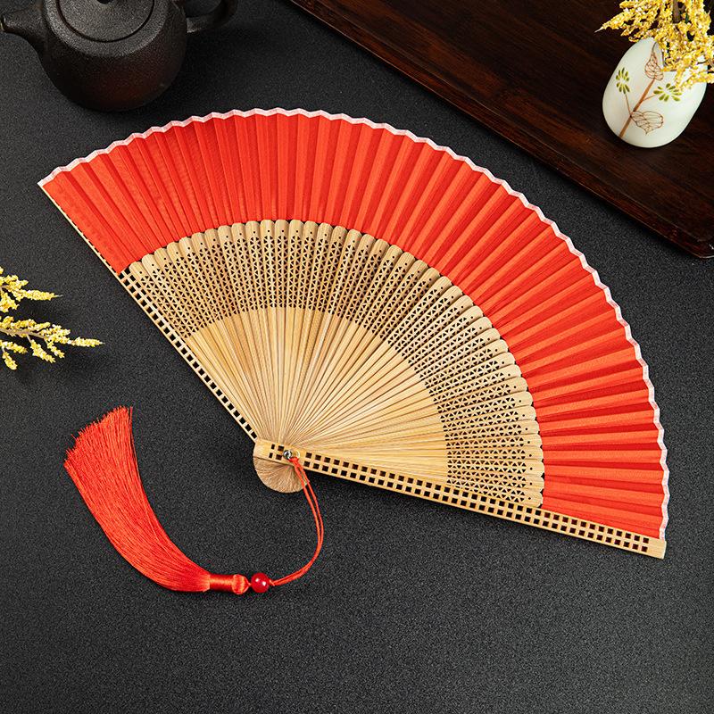 Vintage Portable Folding Fan, Hanfu Cheongsam Accessories, Cheongsam Dance Folding Fan, Women's Chinese Style Fan, Classical Handheld Props