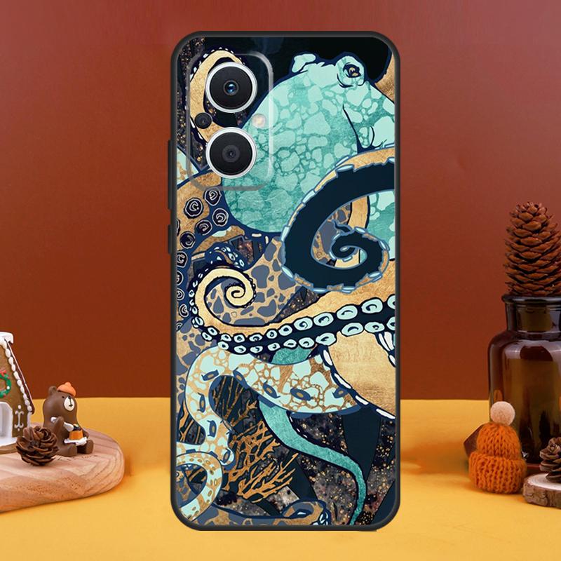 Marine Life Ocean Octopus Case For OPPO Reno 10 Pro 11 F 4 5 6 7 8 Lite 4Z 5Z 8T OPPO Find X5 X2 X3 Lite X6 Pro Cover