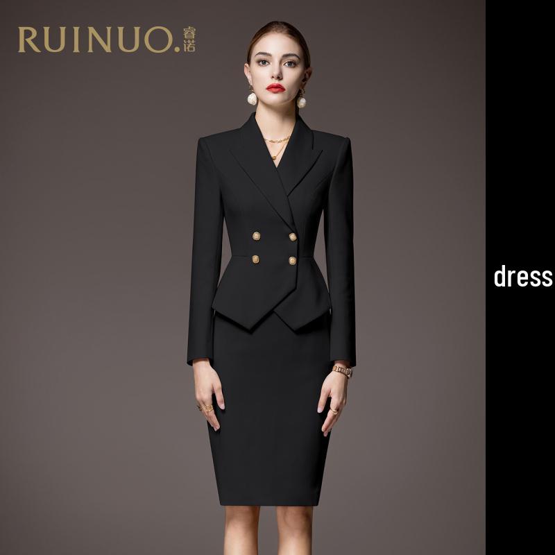 

Ruino Women s High-End Red Suit Dress - Formal Workwear for Professional Occasions L