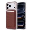 Porte-cartes détachable 2 en 1 Tissu technique magnétique Color block Coque antichoc pour téléphone pour iPhone 17 Pro max 16 15 Pour Magsafe