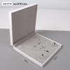 Elegant White Weicai Pattern Jewelry Box with Leather Grain Finish