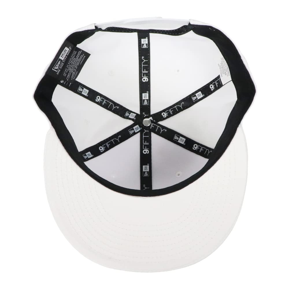 New Era 9FIFTY NE400 Snapback with 99HeadweaShop Baseball Free Size Cap, Plain, Men's, Sticker, Cap, Unisex, White, [Item]