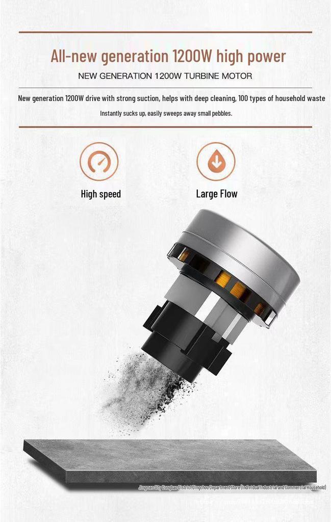 High-Power Cordless Vacuum: Compact, Strong Suction for Home, Car, Industrial Use, Automatic Dust Collection