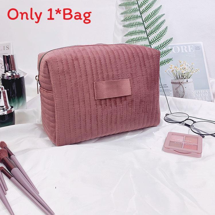 Borsa da Trucco in Velluto Organizer da Viaggio con Cerniera per Donne e Uomini