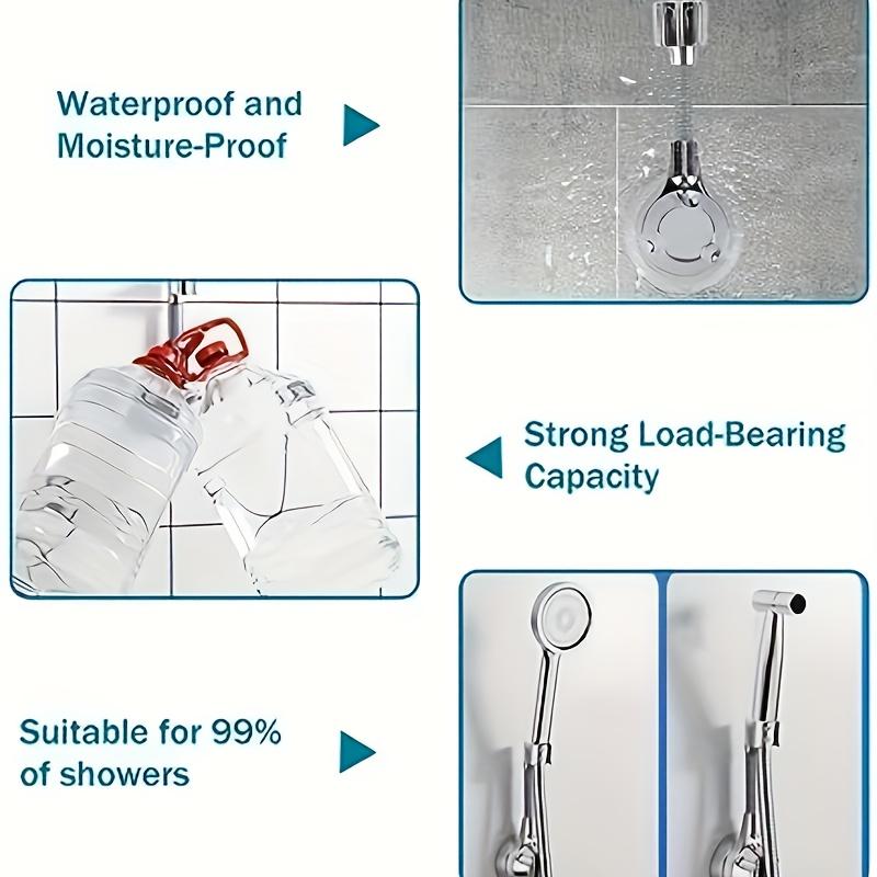 Suction Cup Shower Holder Adjustable Shower Head Holder Nozzle Handheld Holder Punch-Free Multi Angle Rotation Bathroom Bracket