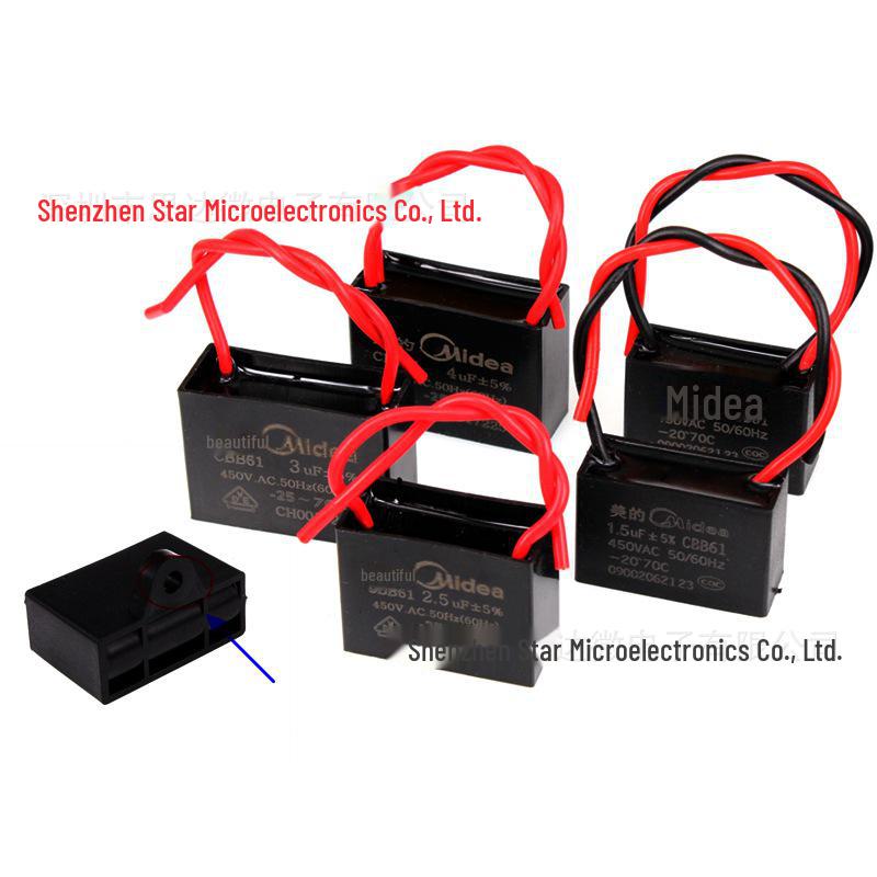 CBB61 Ceiling Fan Start Capacitor (1.2-5UF, 450V) for Range Hoods