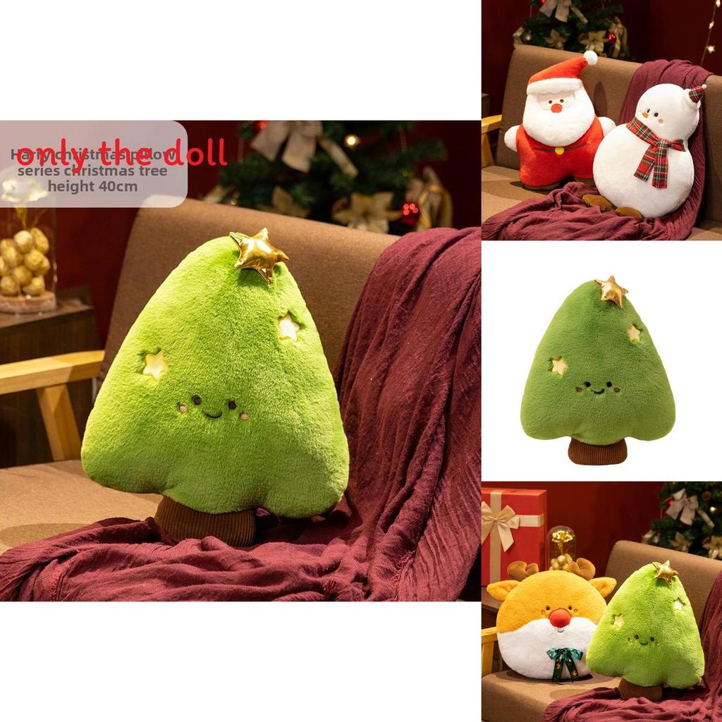 Christmas Plush Santa Snowman Reindeer Tree Decor For Kids Holiday Gift