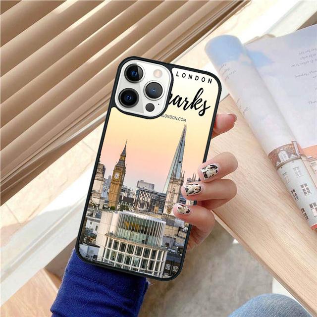 Famous London Landmarks Street Sign Phone Case Cover For iPhone 17 Air 15 16 Pro Max 14 13 12 11 Pro Max Plus