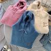 Moda Autunno Inverno Felpa con Cappuccio Donna Top Larghi Manica Lunga Calda Outfit Hoodie Lady Casual Street