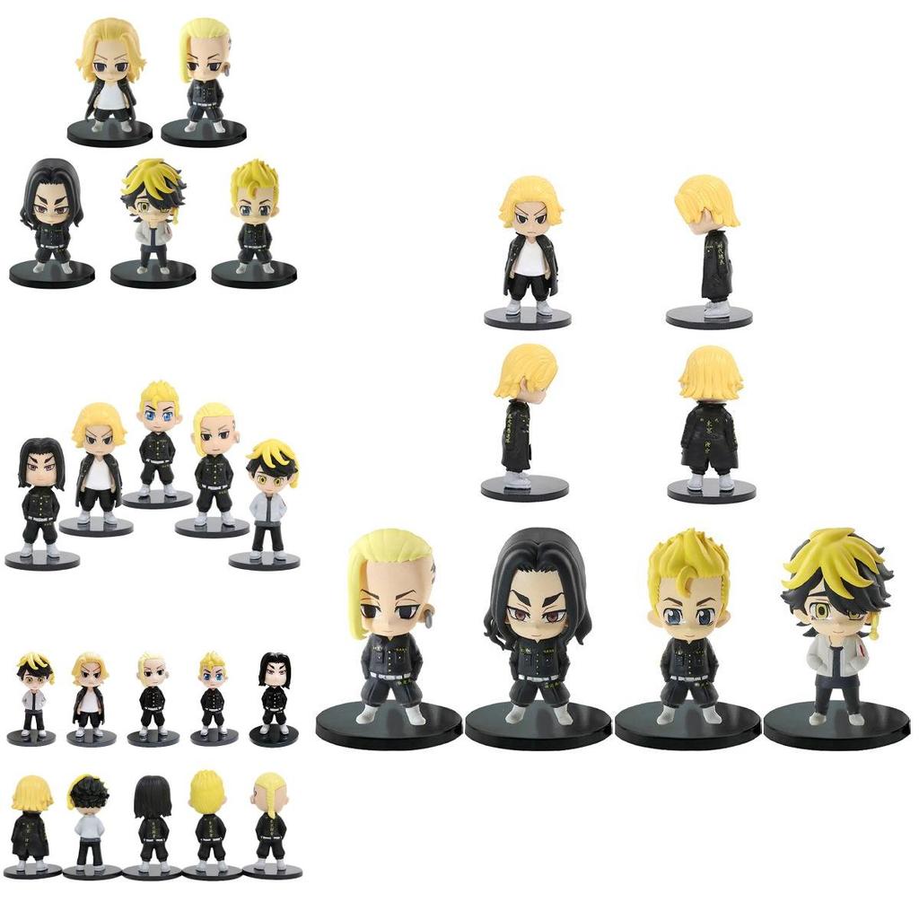 5 Stück Tokyo Revengers Actionfigur Modell Spielzeug mit Manjiro Mikey Draken Takemichi in Hoher Qualität PVC